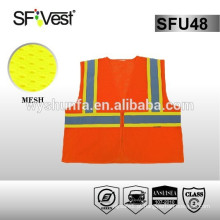 SFVEST vestuário de segurança vermelho alta visibilidade workwear motocicleta multi bolso laranja colete reflexivo ANSI / ISEA 107-2010